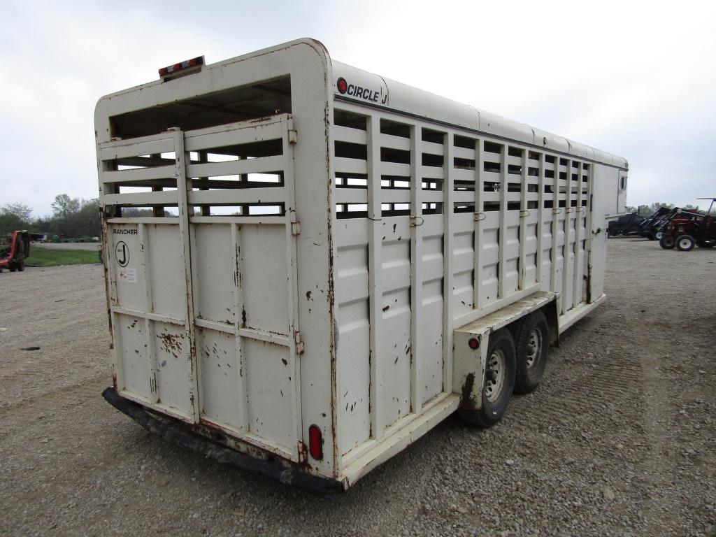 6' X 20' CIRCLE J LIVESTOCK TRAILER - NO TITLE