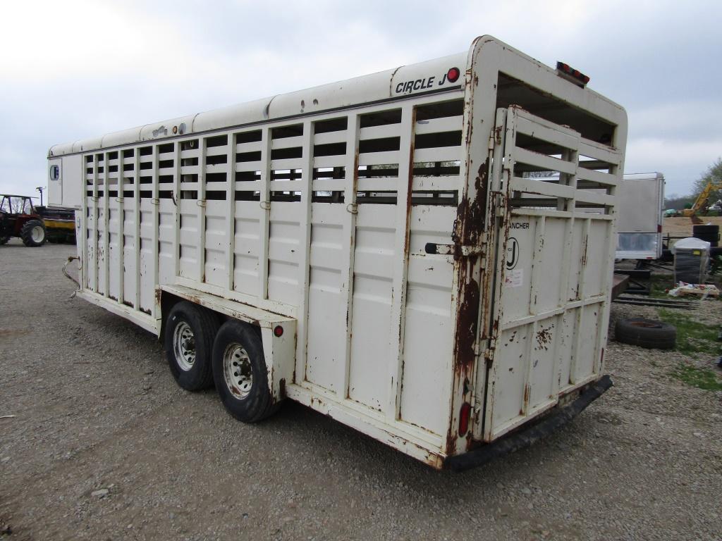 6' X 20' CIRCLE J LIVESTOCK TRAILER - NO TITLE