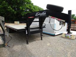 2014 28FT DELTA GOOSENECK DUAL TANDEM TRAILER W/ CO