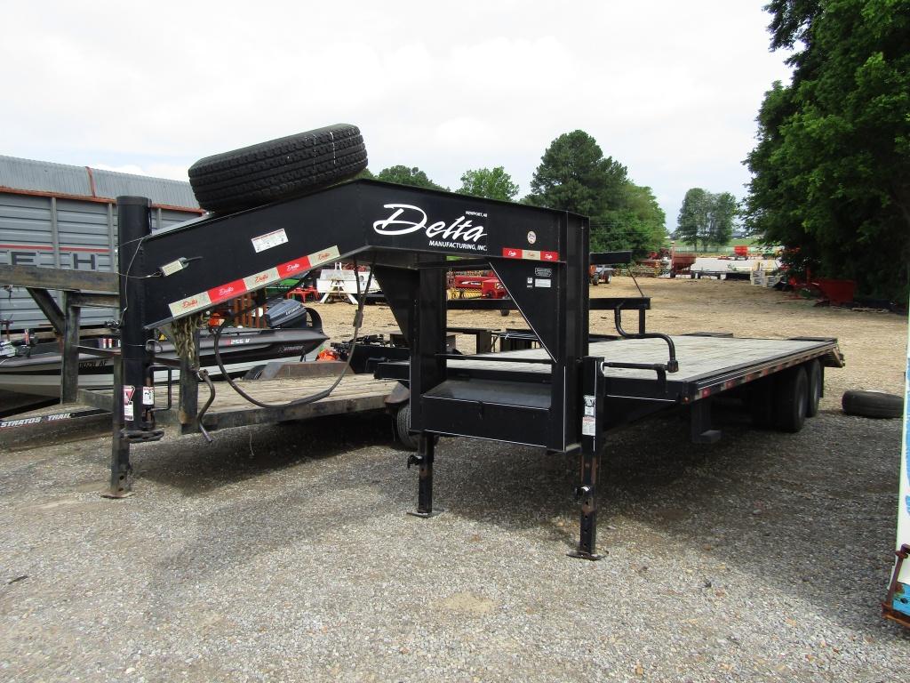 2014 28FT DELTA GOOSENECK DUAL TANDEM TRAILER W/ CO
