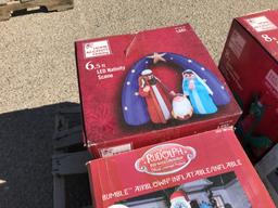 (7)pc Boxed Outdoor Chrismas Inflatables