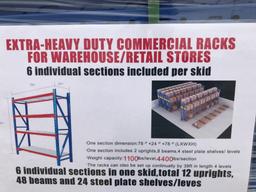 UNUSED 6pcs of Pallet Racking