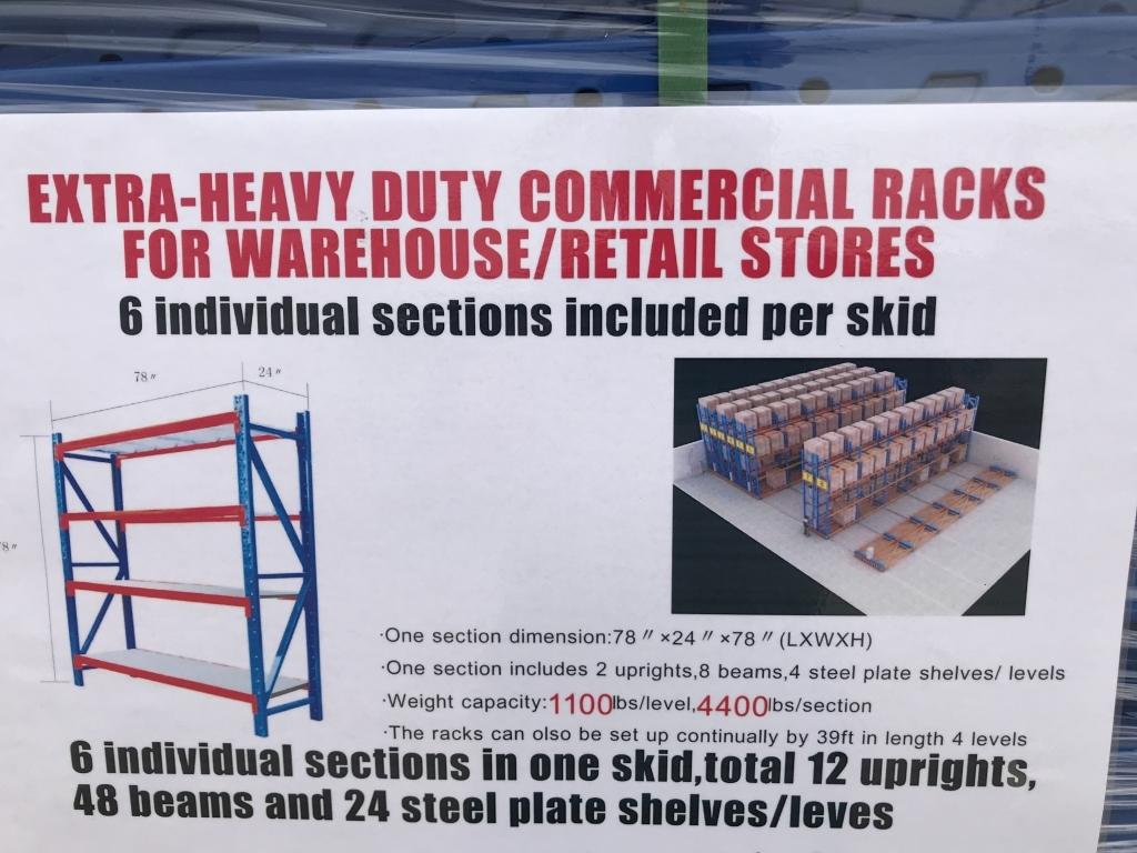 UNUSED 6pcs of Pallet Racking