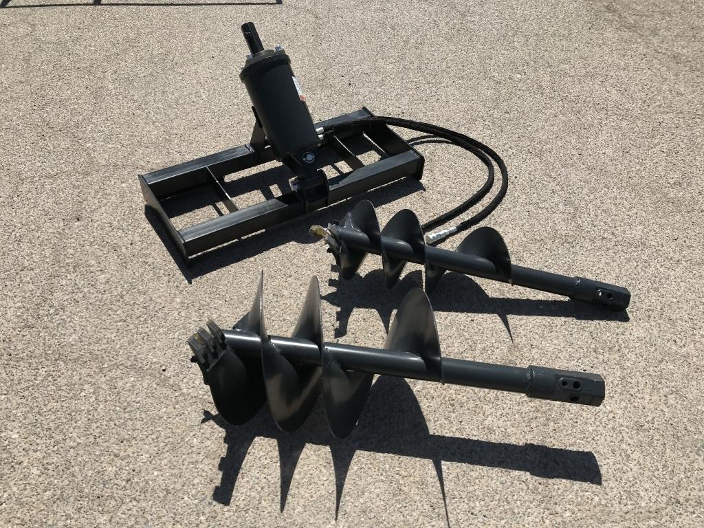 Unused 2020 Hydraulic Skid-Steer Auger w/ 2Bits