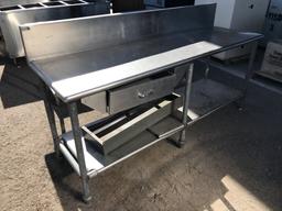 SS Kitchen Work Top Table w/ Drawer