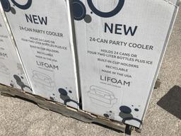 (5)Boxes - UNUSED 24pc Foam Party Coolers