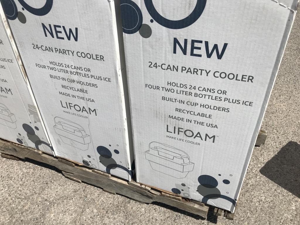 (5)Boxes - UNUSED 24pc Foam Party Coolers
