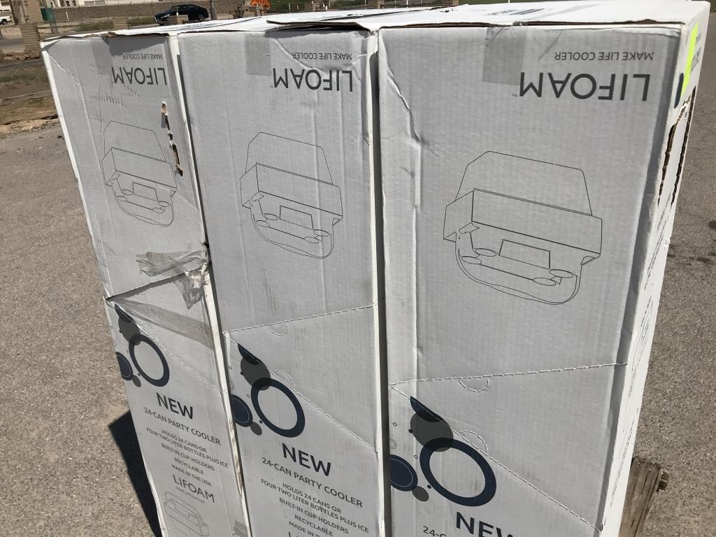 (5)Boxes - UNUSED 24pc Foam Party Coolers
