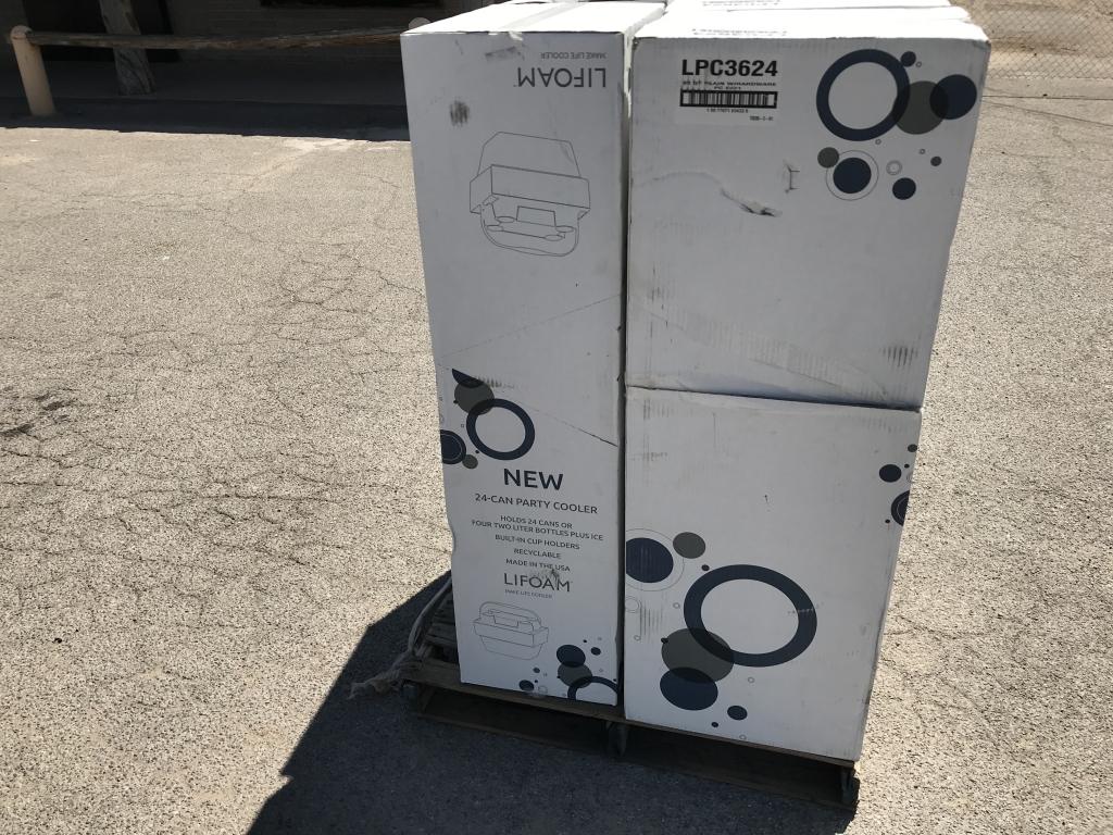(5)Boxes - UNUSED 24pc Foam Party Coolers