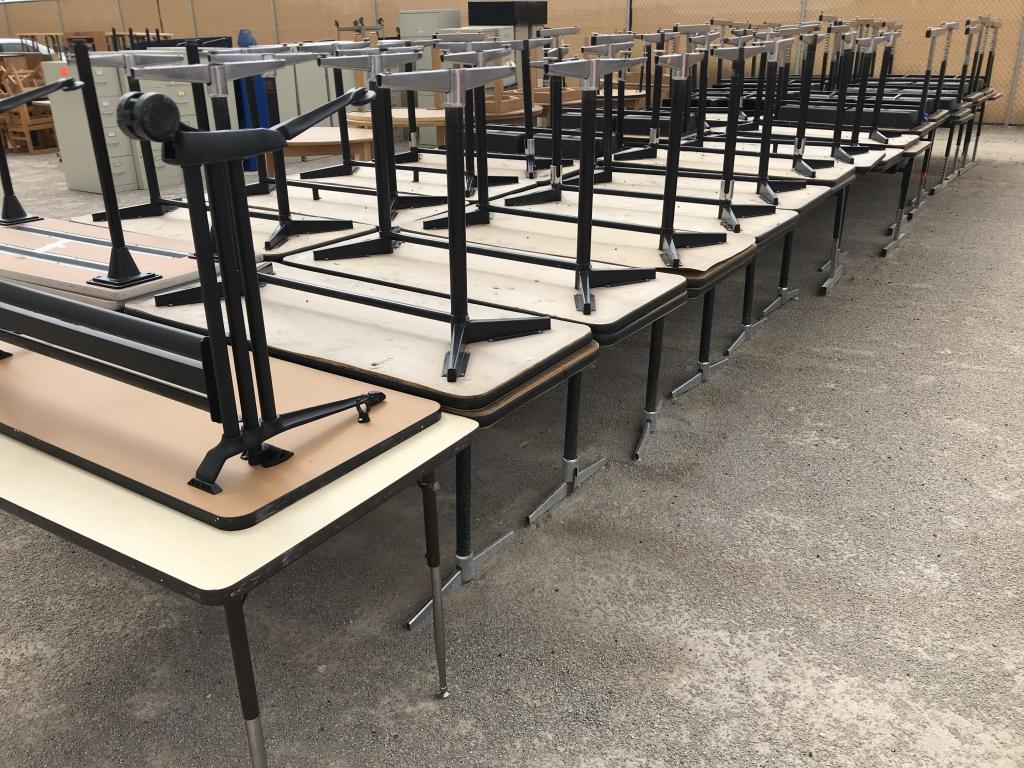 School Surplus Furniture -Aprx (66)pcs Tables/Desk
