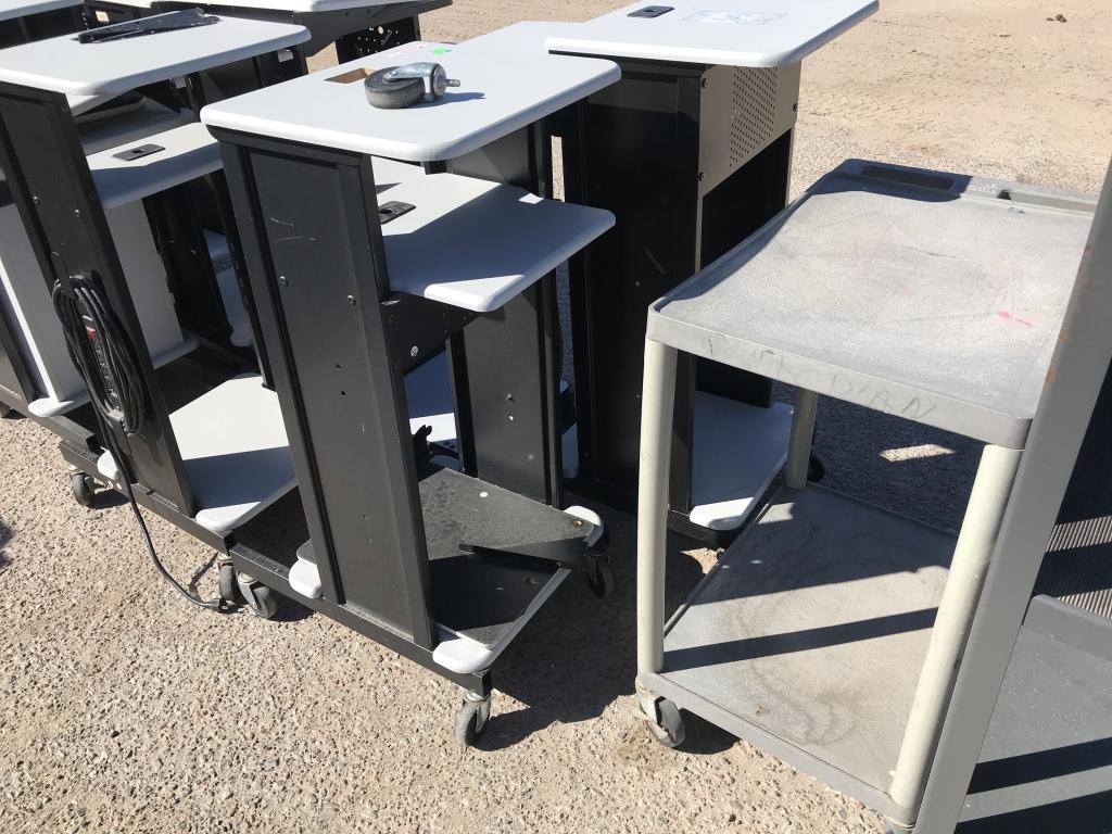 School Surplus Electronics- Aprx (30)pcs A/V Carts
