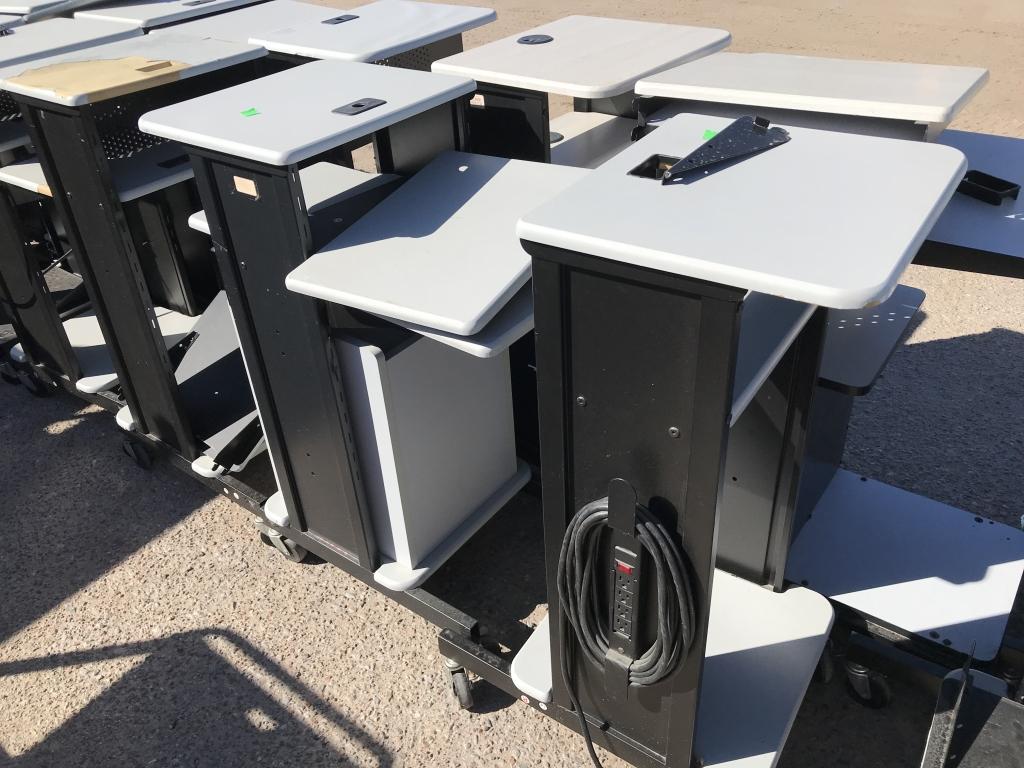 School Surplus Electronics- Aprx (30)pcs A/V Carts