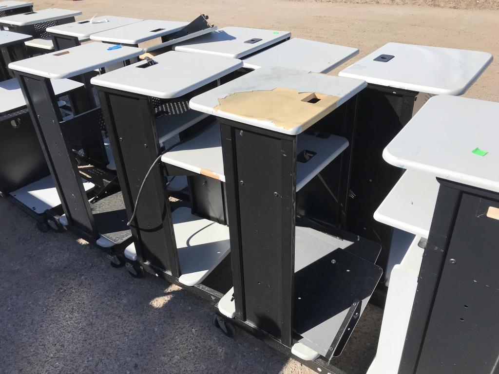 School Surplus Electronics- Aprx (30)pcs A/V Carts