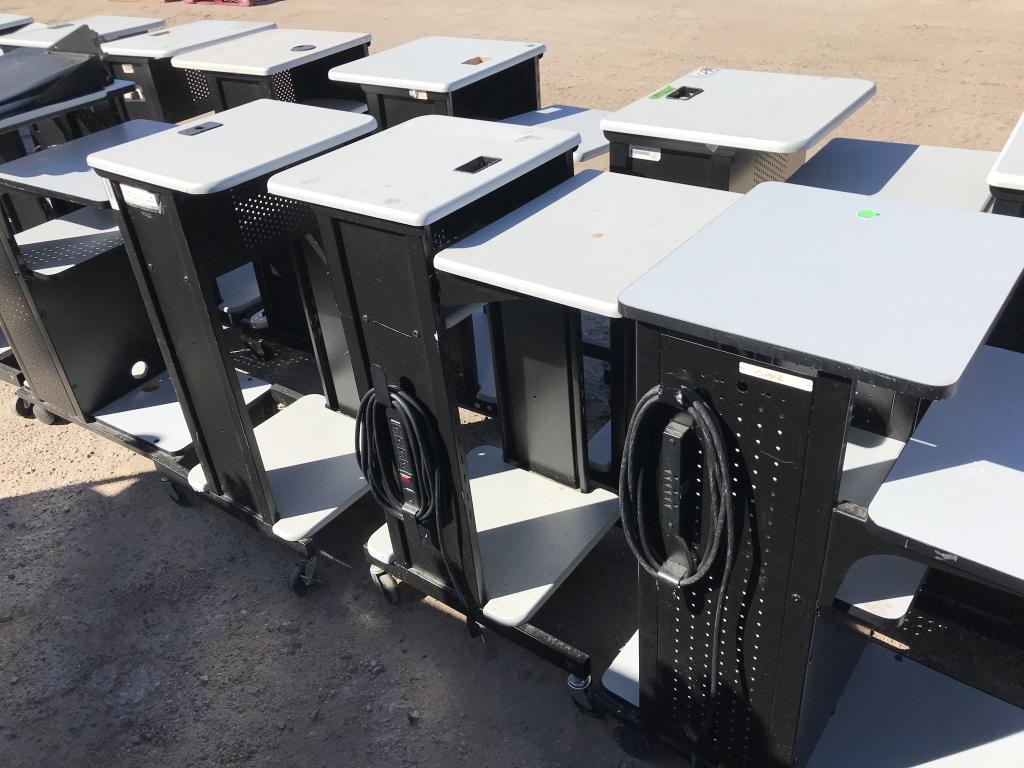 School Surplus Electronics- Aprx (30)pcs A/V Carts