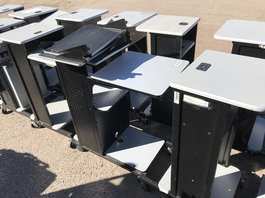 School Surplus Electronics- Aprx (30)pcs A/V Carts