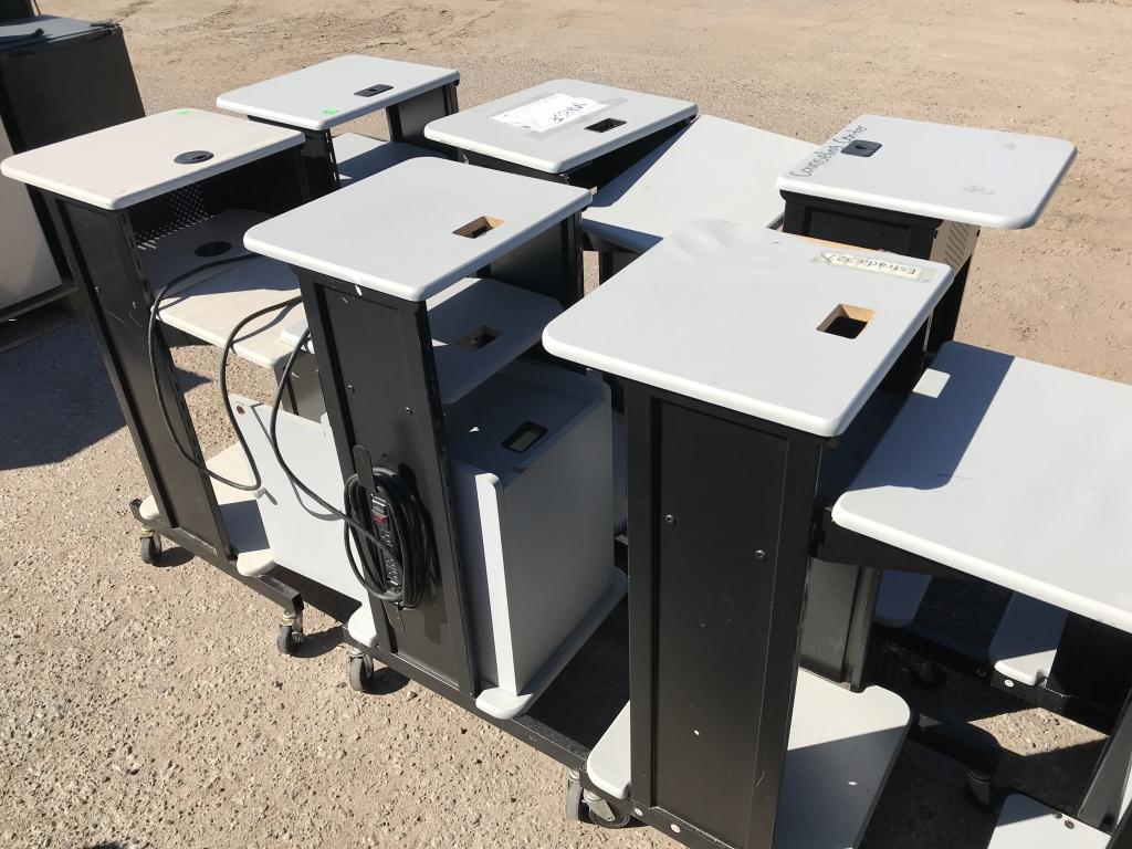 School Surplus Electronics- Aprx (30)pcs A/V Carts