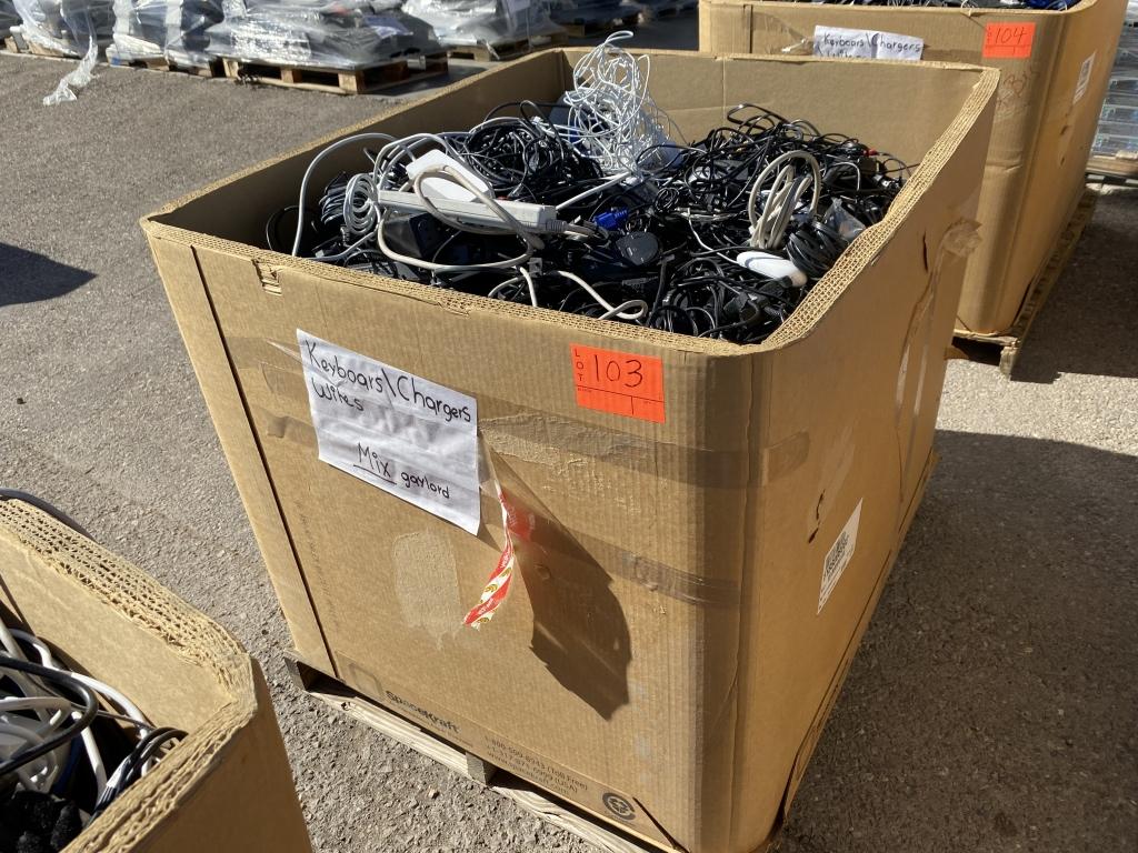 School Surplus - Pallet of Chargers, Mixed Cables