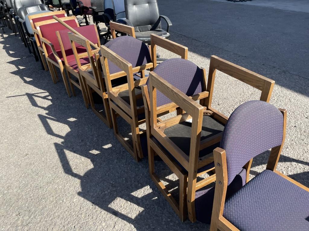 School Surplus - (2) Rows of Office Chairs
