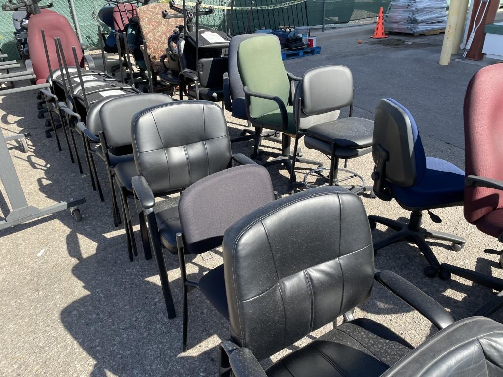 School Surplus - (2) Rows of Office Chairs