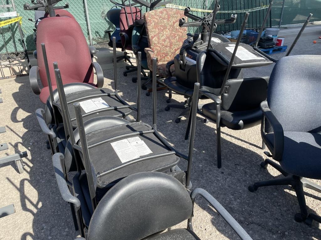 School Surplus - (2) Rows of Office Chairs