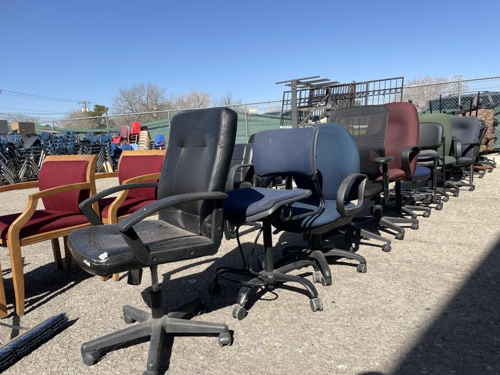 School Surplus - (2) Rows of Office Chairs