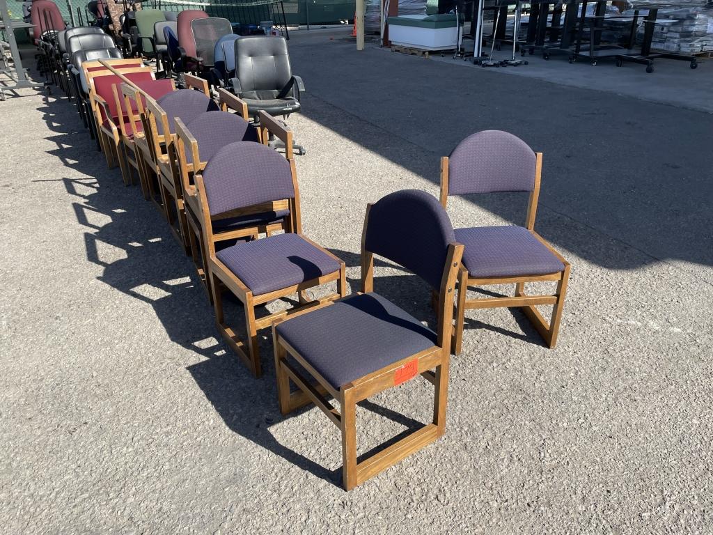 School Surplus - (2) Rows of Office Chairs