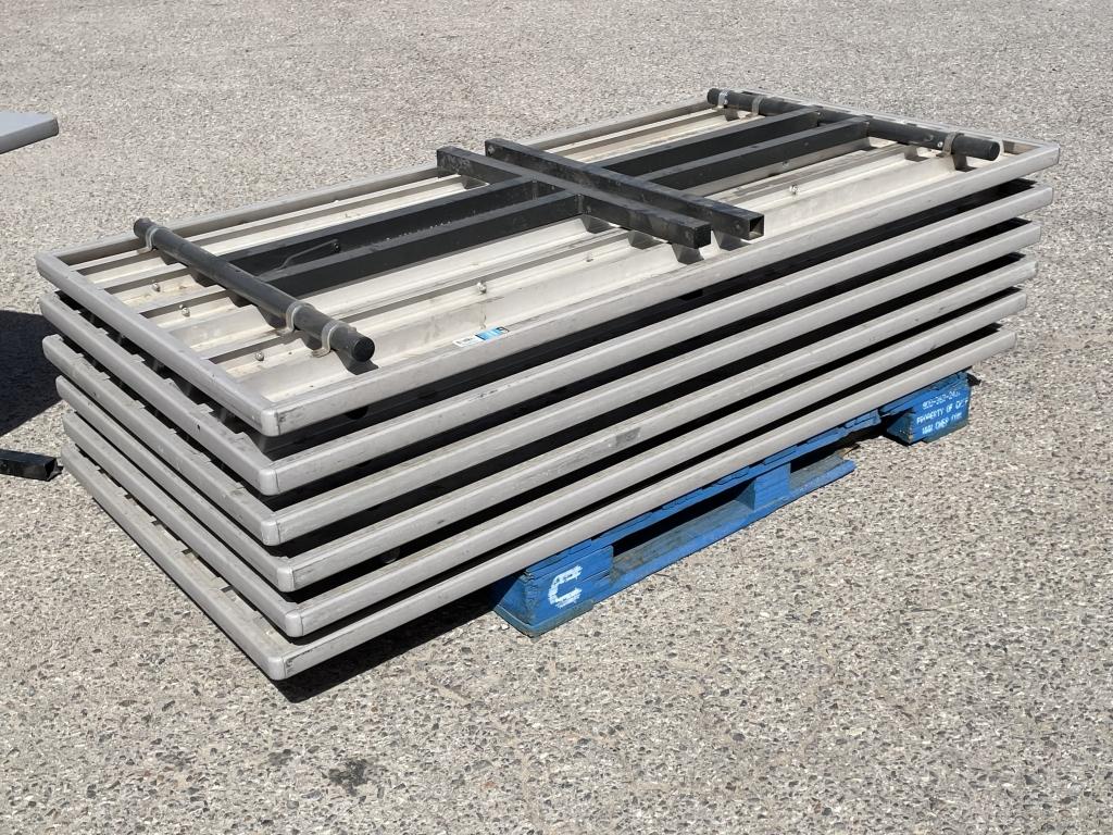 (7) Southern Aluminum Folding Camo Tables 3FTx 6FT