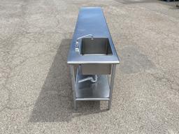 8FT SS Kitchen table w/ Sink & Faucet