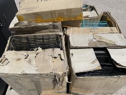 Pallet of UNUSED Pet Cages, Charging Cart