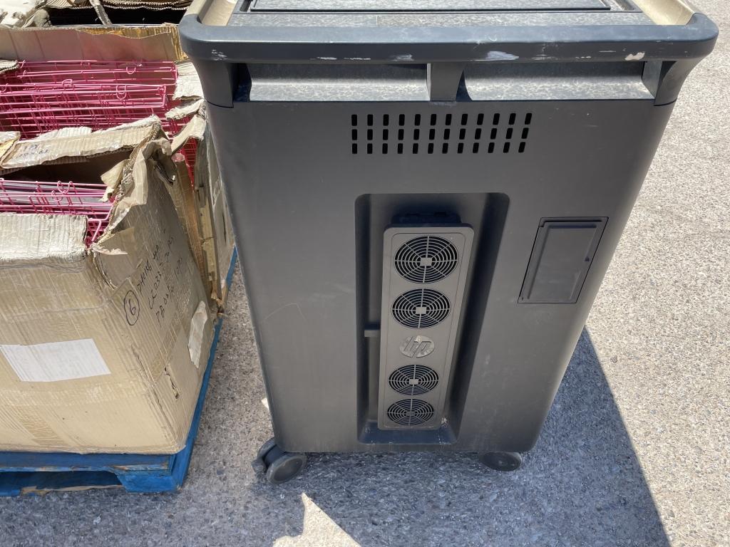 Pallet of UNUSED Pet Cages, Charging Cart