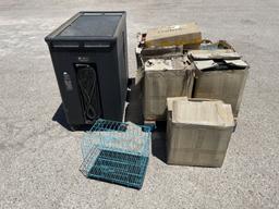Pallet of UNUSED Pet Cages, Charging Cart
