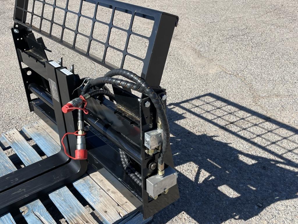 UNUSED Hydraulic Skid-Steer Fork Attachment w/Side