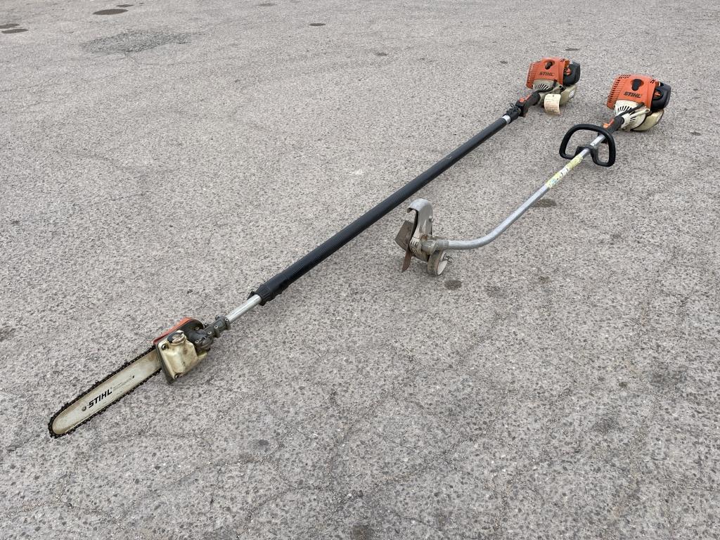 School Surplus - (2)pc Stihl Gas Saw, Edger