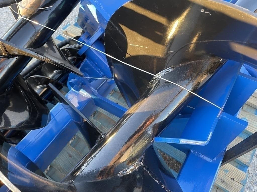 UNUSED Hydraulic Skid-Steer Blue Auger w/ 3 Bits