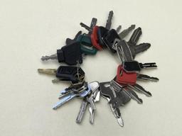 Set of (24) NEW Construction Equipment Keys