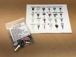Set of (24) NEW Construction Equipment Keys