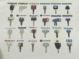 Set of (24) NEW Construction Equipment Keys