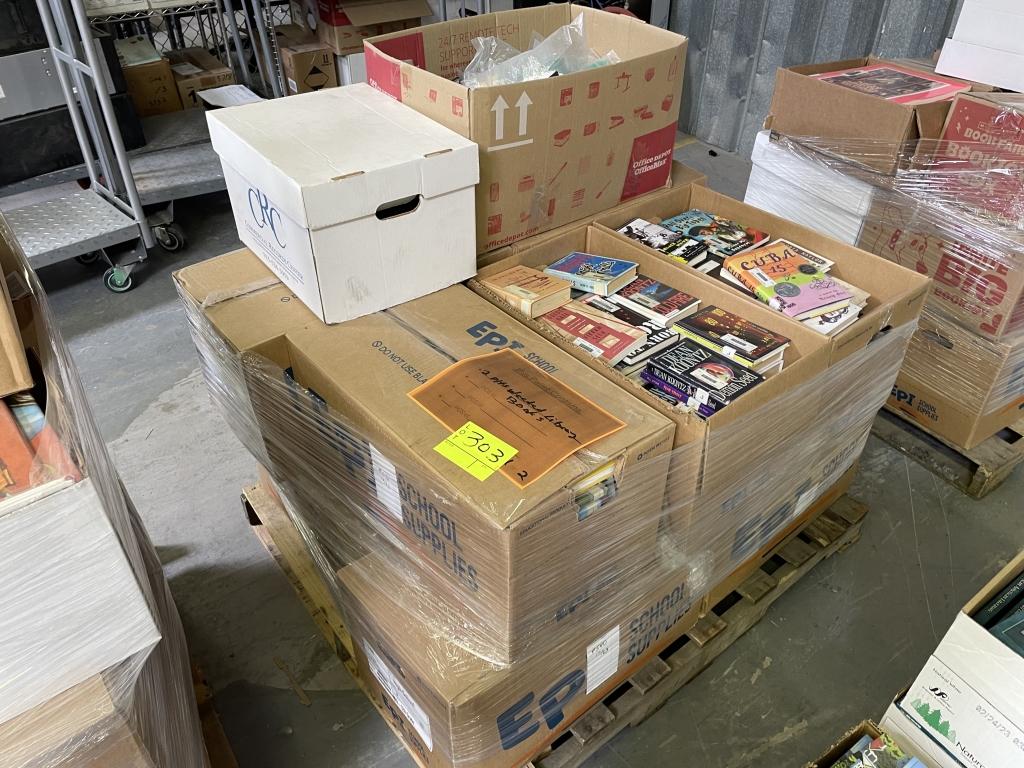 School Surplus - Pallet of Books, Face Mask Etc