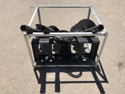 UNUSED Hydraulic Skid-Steer Auger w/ 3 Auger Bits