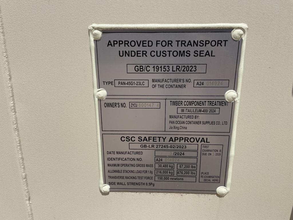 2024 40FT Shipping Container w/ Forklift Pockets