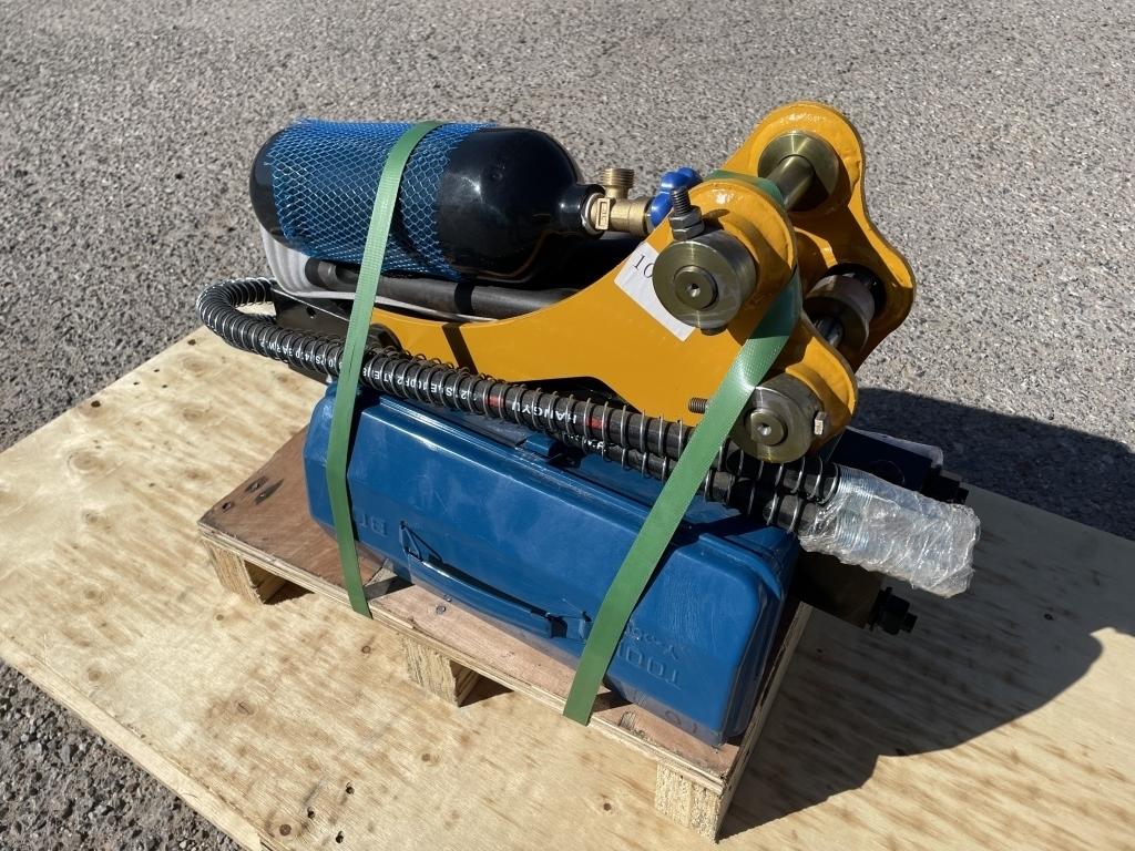 UNUSED Mini-Excavator Hydraulic Breaker w/ 2 Bits