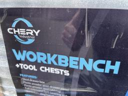UNUSED 10FT Red Work Bench w/ 15 Drawers