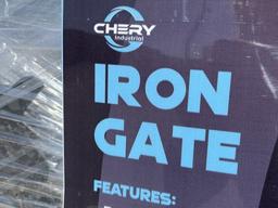 UNUSED 14FT Bi-Parting Iron Gate Pair w/Cattle