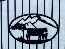 UNUSED 14FT Bi-Parting Iron Gate Pair w/Cattle