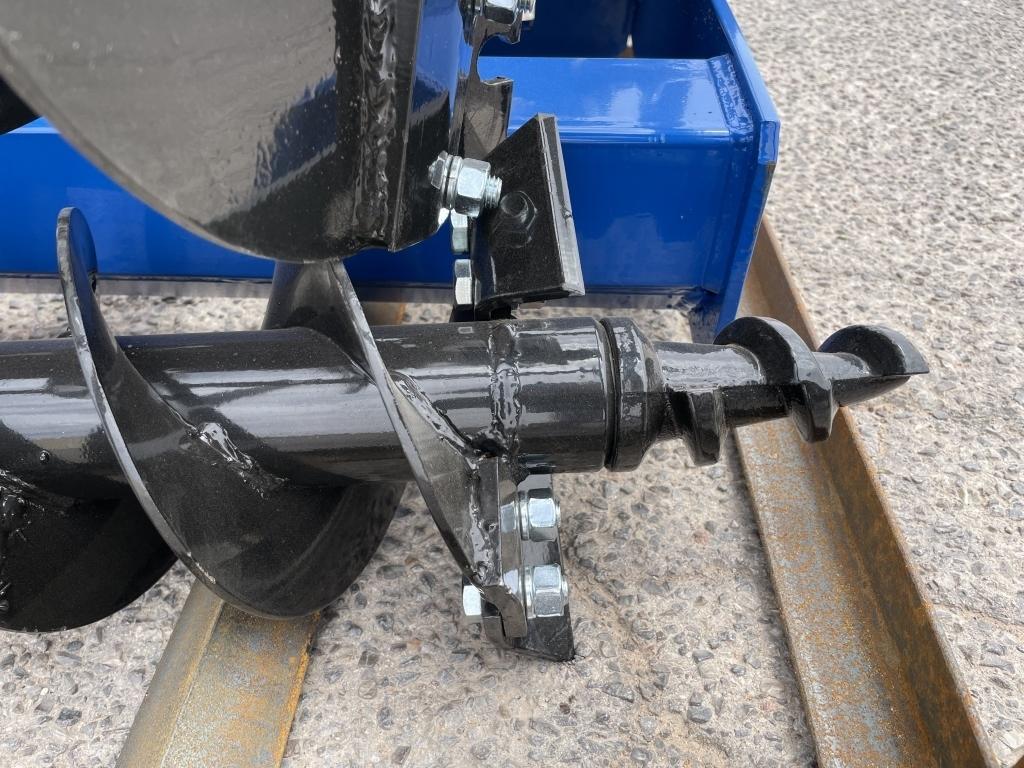 UNUSED Hydraulic Skid-Steer Blue Auger w/ 3 Bits