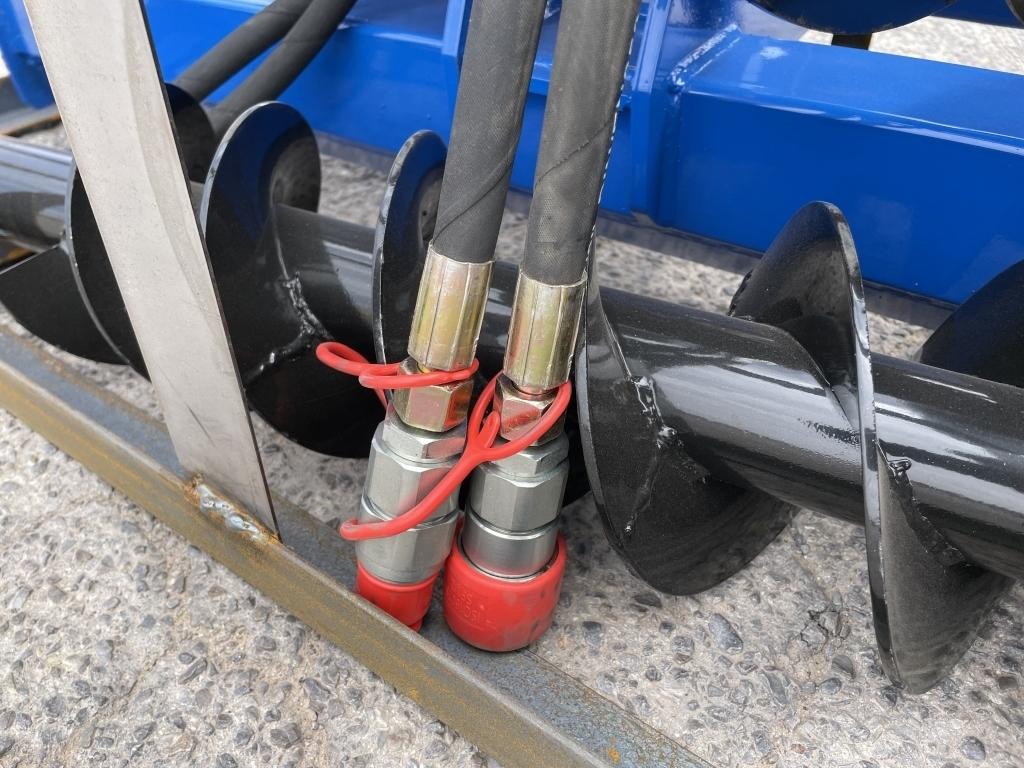 UNUSED Hydraulic Skid-Steer Blue Auger w/ 3 Bits