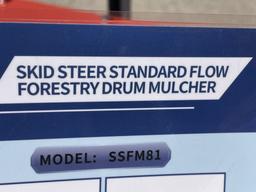 UNUSED Hydraulic Skid-Steer Forestry Drum Mulcher