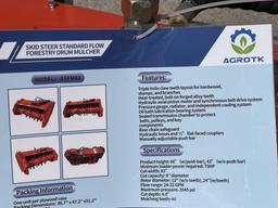 UNUSED Hydraulic Skid-Steer Forestry Drum Mulcher