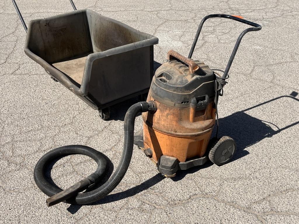 (2)pc-Rolling Heavy Material Cart,Rigid Shop Vac-B