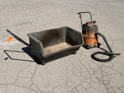 (2)pc-Rolling Heavy Material Cart,Rigid Shop Vac-B